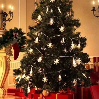 Uplifted Finds LED Snowflake Battery Operated Fairy String Lights b 3 M