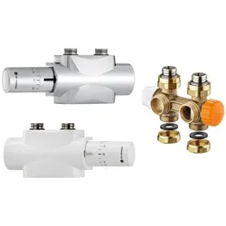 Imi Hydronic Engineering Heimeier Multilux 4 - Eclipse - Set Halo m automatischer Durchflussregelung, Wasserkühlung Radiator, Weiss