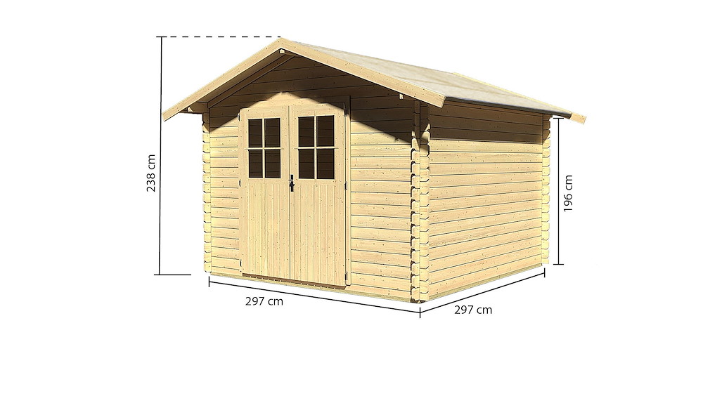 KARIBUHOLZT GH Süden 6 natur 279x229x237 16954018