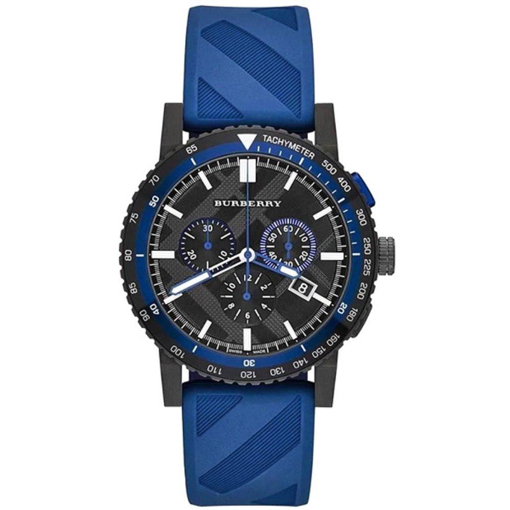 Burberry BU9807 Marineblaue Chronographenuhr für Herren - stilvoll und langlebig