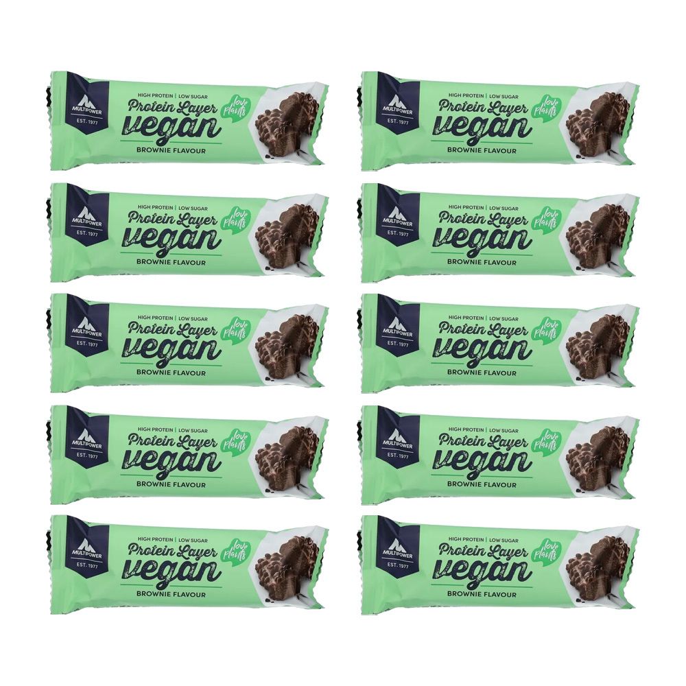 Multipower Vegan Protein Layer Brownie 55g 10er-Pack 10x55 g Riegel