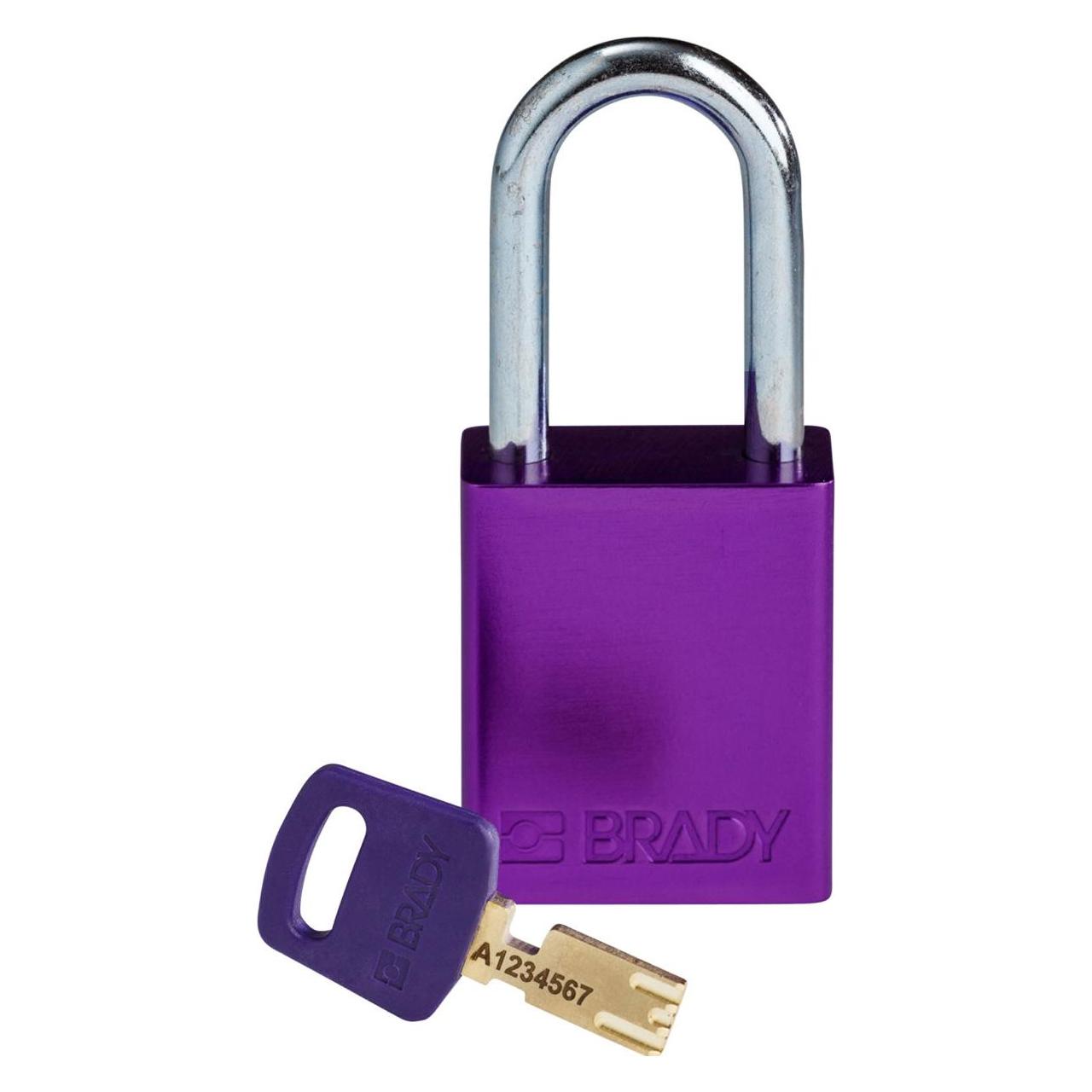 Brady SafeKey Padlocks - Aluminium (ALU-PRP-38ST-KD)