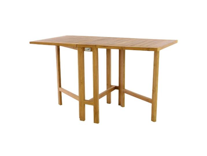 Gartentisch VCM Balkontisch Gartentisch Tisch Klapptisch Holz Teak , braun, Tische, Gartentisch