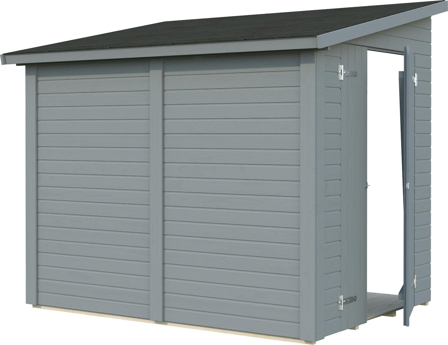 Gartenhaus Palmako Mia 3,6 m² inkl. Fußboden 244 x 178 cm hellgrau