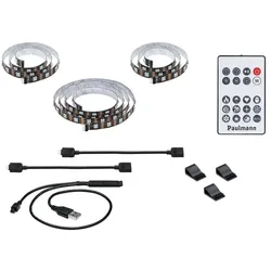 Paulmann LED Strip 55 Zoll, 2m, 3,5W, dimmbar, schwarz, farbwechsel RGB PAUL-78880