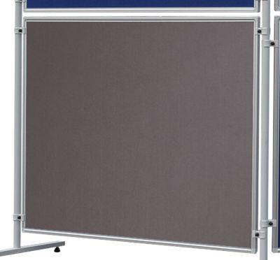 Franken Stellwandtafel ECO beidseitig Filz, grau, Aluminiumrahmen, 1500x1200 mm