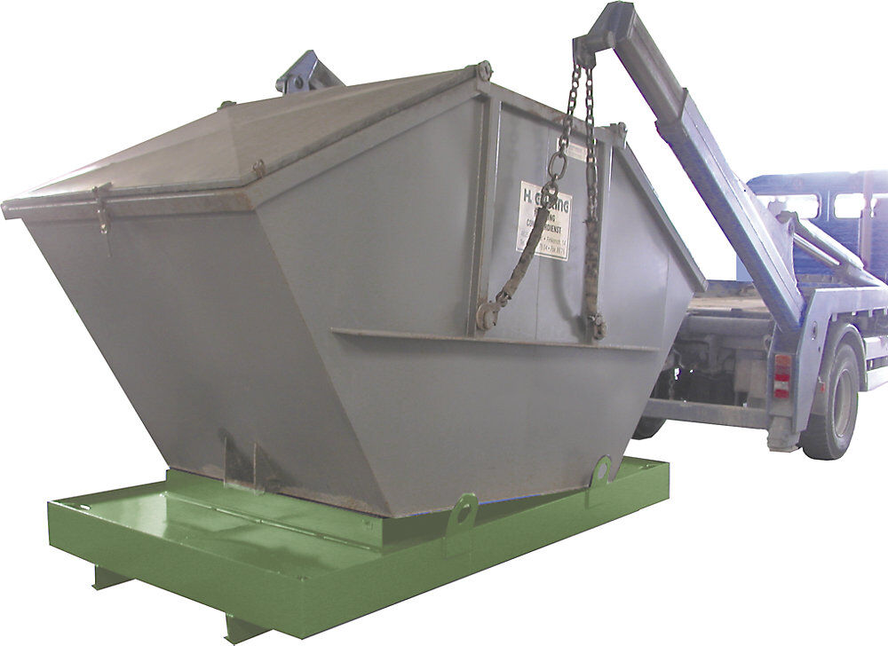 Auffangwanne für Absetzcontainer, für Absetzcontainer, Auffangvolumen 850 l, grün eurokraft pro