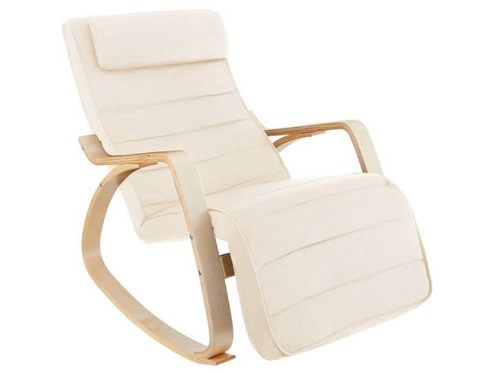 Fauteuil à bascule - TECTAKE - Fauteuil à bascule confortable au design élégant Bonne stabilité - Beige