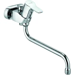 KLUDI PURE&EASY Wannenfüll- und Brause-Einhandmischer, schwenkbarer Auslauf 250mm, chrom, 375910565