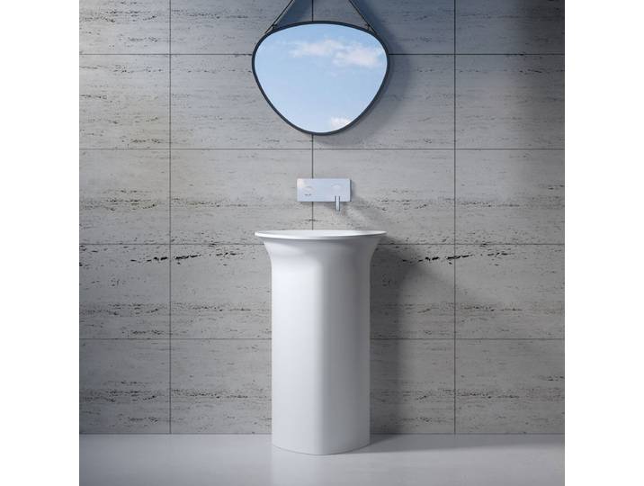 Vasque totem sur pied en solid surface Réf : SDV24