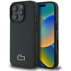 Lacoste Iconic Petit Pique (Apple iPhone 16 Pro), Smartphone Hülle, Grün