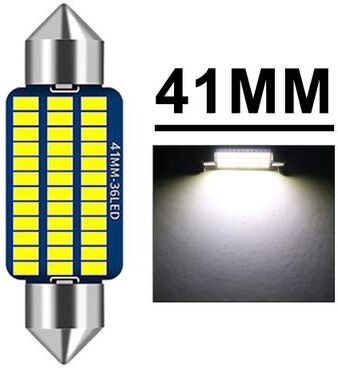 Of Wheels Deals Car Interior Dome, Trunk, License Plate Lights, LED Bulbs Canbus Festoon, White 41mm 2 Pcs