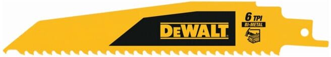Lame de scie sabre DEWALT BIM Bois 152mm 6TPI (DT90380-QZ)