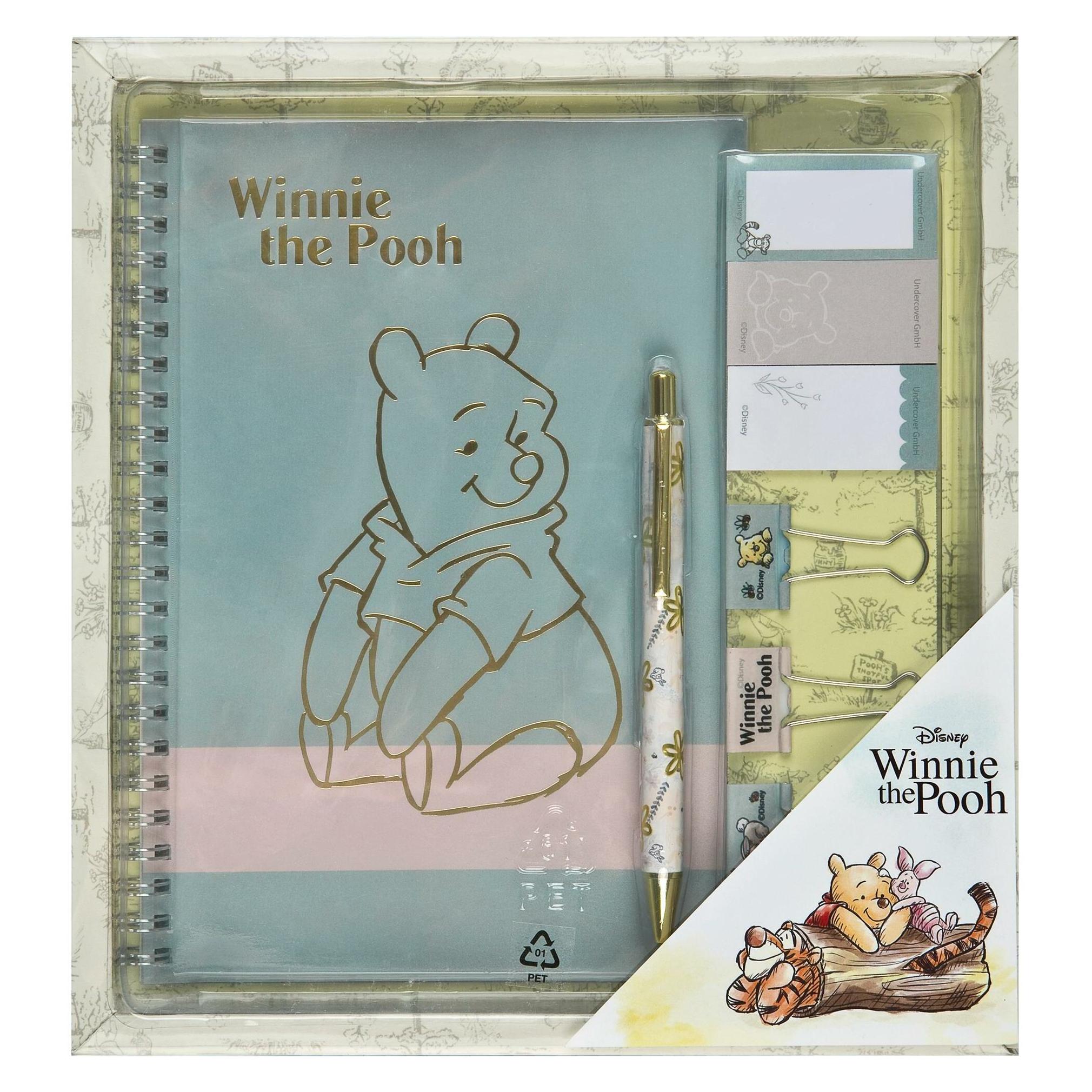 Undercover Winnie Puuh Notizbuch-Set - 8-teilig (Liniert, Weicher Einband) (WPIN6434)