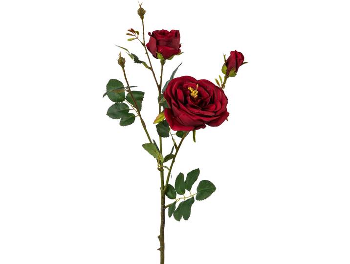 Kunstblume Rose H63cm rot - Material: Kunststoff - Kunstblume