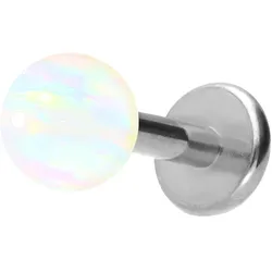 Titan Labret mit Innengewinde SYNTHETISCHER OPAL