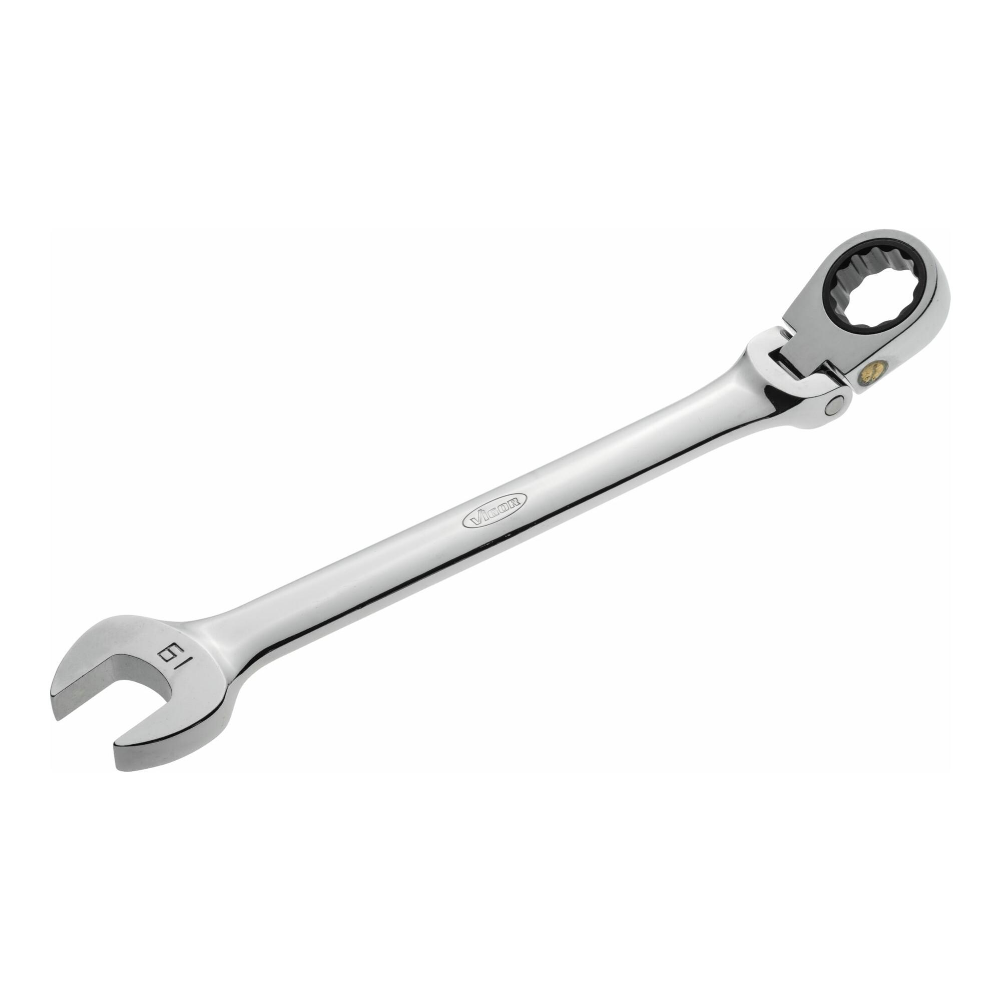 VIGOR Gelenk-Ratschen-Ring-Maulschlüssel SW 19 (V2817)