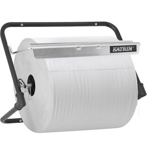 Katrin Putztuchrollenhalter 54930, Wandhalter, für Rollen bis 40 cm, Metall, schwarz