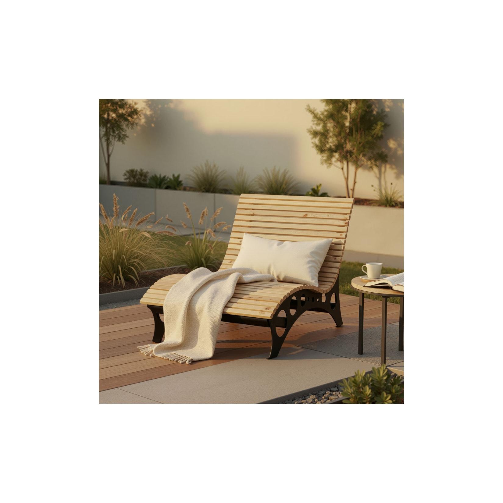 HOME DELUXE Wellenholzliege / Waldsofa TAIGA - 150 cm