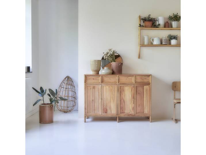 Buffet aus Mindi 120 cm Alex - Natur - Light mindi wood