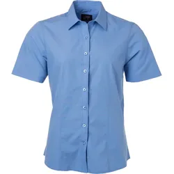 James & Nicholson Damen Popeline Bluse kurzarm JN679 aqua L