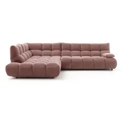Sormani Ecksofa Cesena Cord Rosa Altrosa