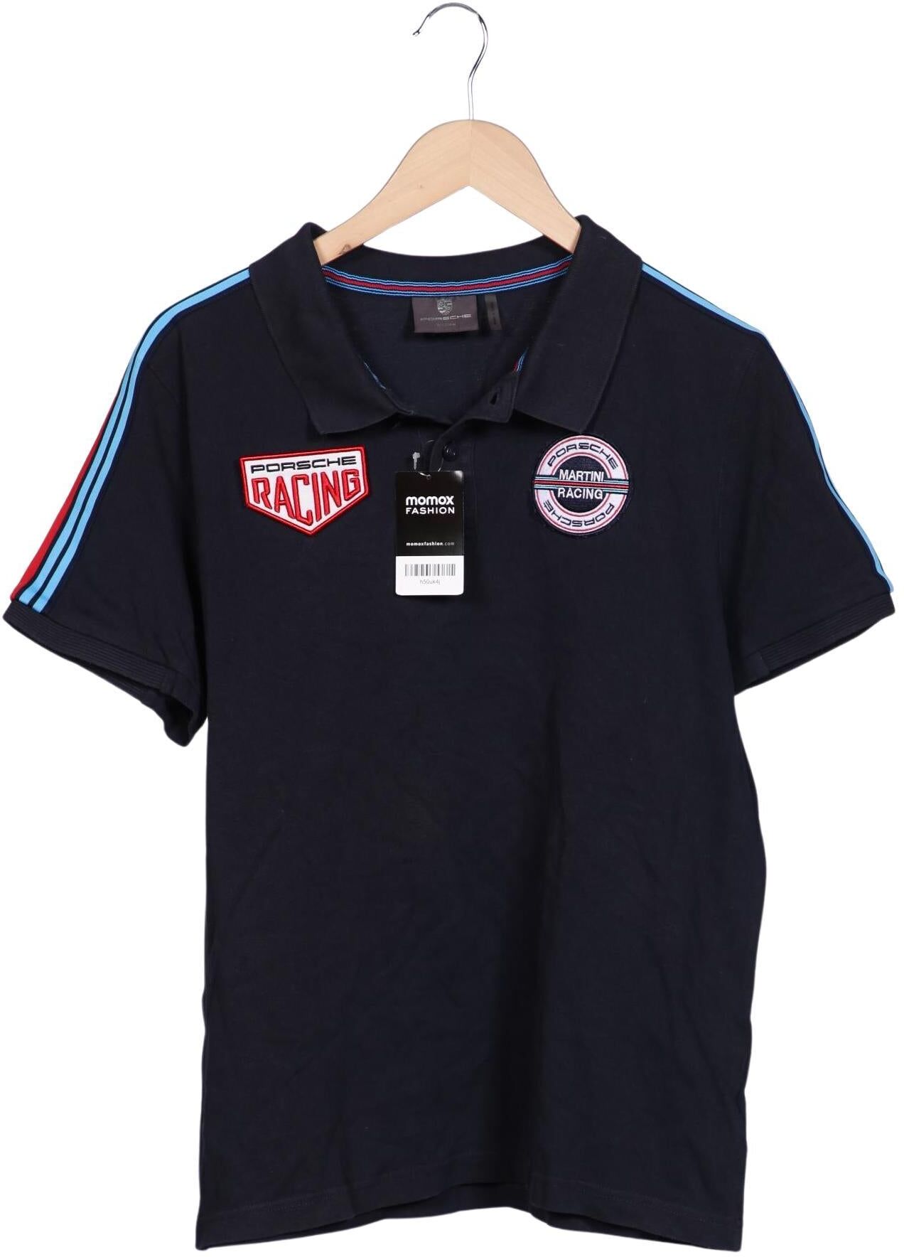 Porsche Design Herren Poloshirt, Marineblau, Gr. L, Baumwolle - Second Hand
