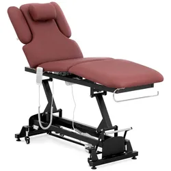 Helloshop26 - Massageliege - 3 Motoren - 250 kg - schwarz/weinrot