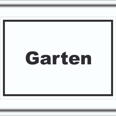 HB-Druck Garten Schild mit Text Blumen Rasen waagerecht A1 (594x841mm)