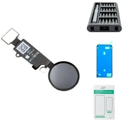 Kaputt.de iPhone 8 Plus Home Button schwarz - Premium-Set (Apple iPhone 8 Plus), Mobilgerät Ersatzteile, Schwarz