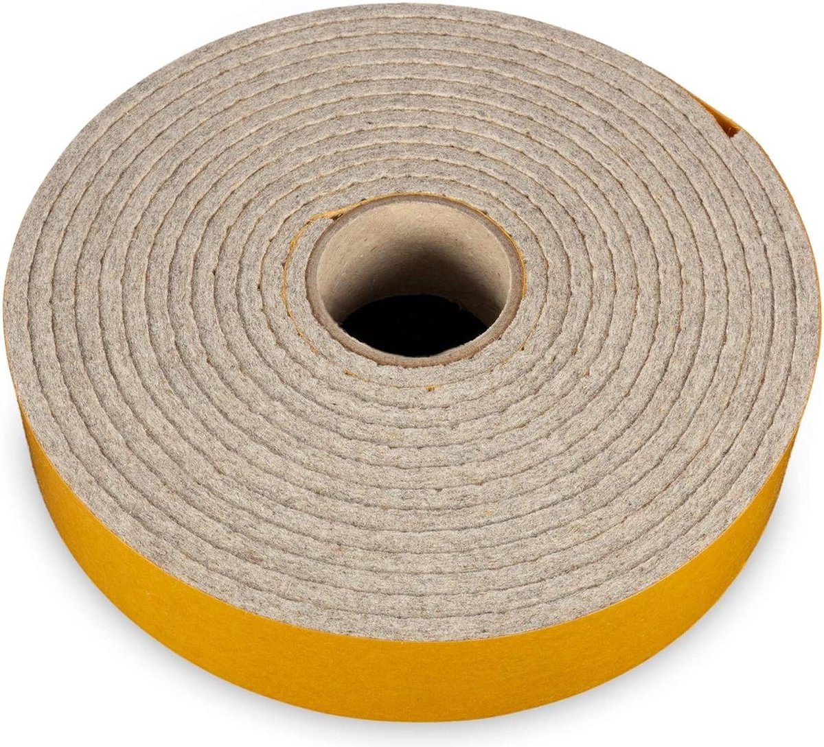 Zelfklevende vilttape grijs, Breedte: 30 mm, Dikte: 4 mm, Lengte: 4 m - Rammelbescherming en afdichtingstape