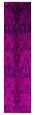 Overton "Modern One-of-a-Kind Hand-Knotted Runner Rug - Pink, 2' 6"" x 10' 3"" - 2' 6"" x 10' 3"""
