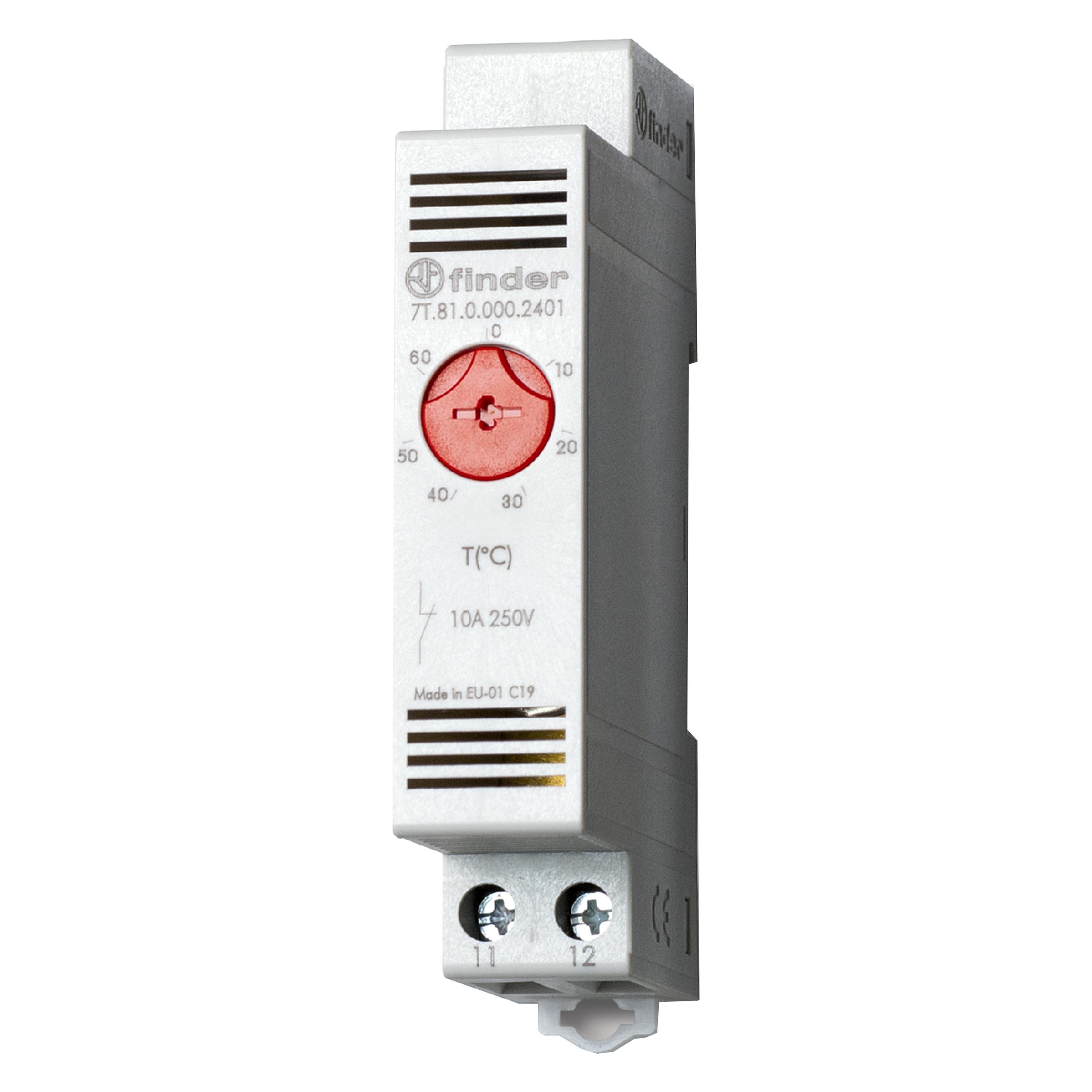 Finder Schaltschrank-Thermostat 7T.81.0.000.2402 250 V/AC 1 Öffner (B x H) 17.5 (7T.81.0.000.2402)