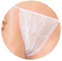 Eurostil White disposable thong 100 Units