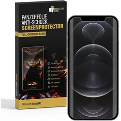 6x 9H Nano-Glass für iPhone 12 FULL COVER 3D KLAR Anti-Shock Anti-Bruch Anti-Stoß Anti-Schmutz Panzernanoglas Displayschutz Schutzfolie Panzerfolie Panzerglas Screen-Protector