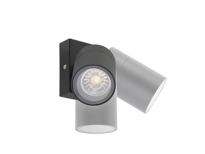 Applique murale d'extérieur intelligente noire IP44 avec WiFi