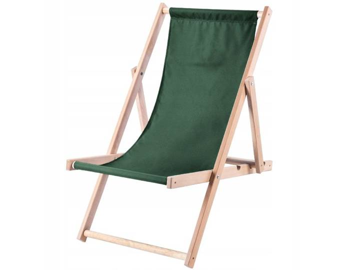 KADAX Transat de jardin et de plage en bois transats verts pliants
