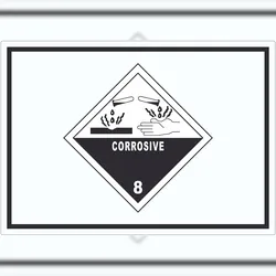 HB-Druck Aufkleber Ätzende Stoffe Symbol Corrosive A2 (420x594mm)
