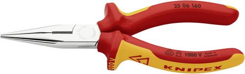 Knipex 25 06 160 VDE Flachrundzange Gerade Chrom-Vanadium Elektrostahl 160 mm