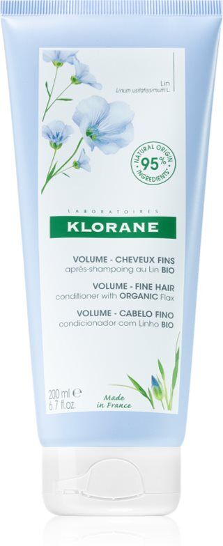 Klorane Lin Flax Fiber après-shampoing pour cheveux fins et sans volume 200 ml