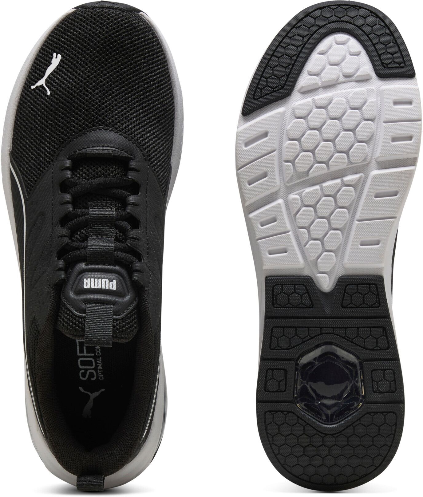 Laufschuh PUMA "VERSE FS", Gr. 37, puma schwarz, puma weiß, puma silber, Schuhe Laufschuh