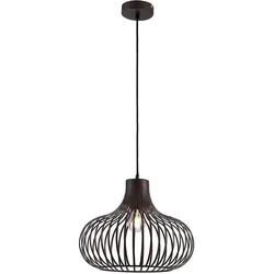 LED Pendelleuchte Hängeleuchte Wohnzimmerlampe kürzbar Bronze Metall H 150 cm