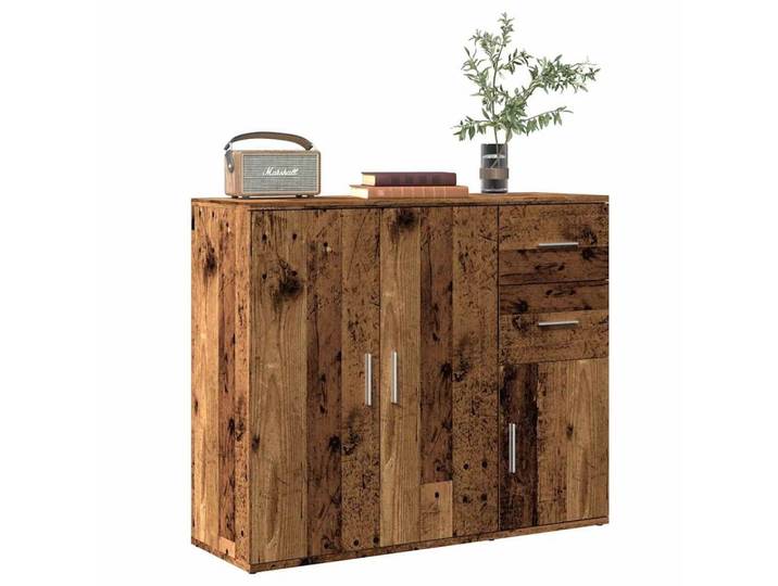 vidaXL Sideboard vidaXL Sideboard Altholz-Optik 91x29,5x75 cm Holzwerkstoff