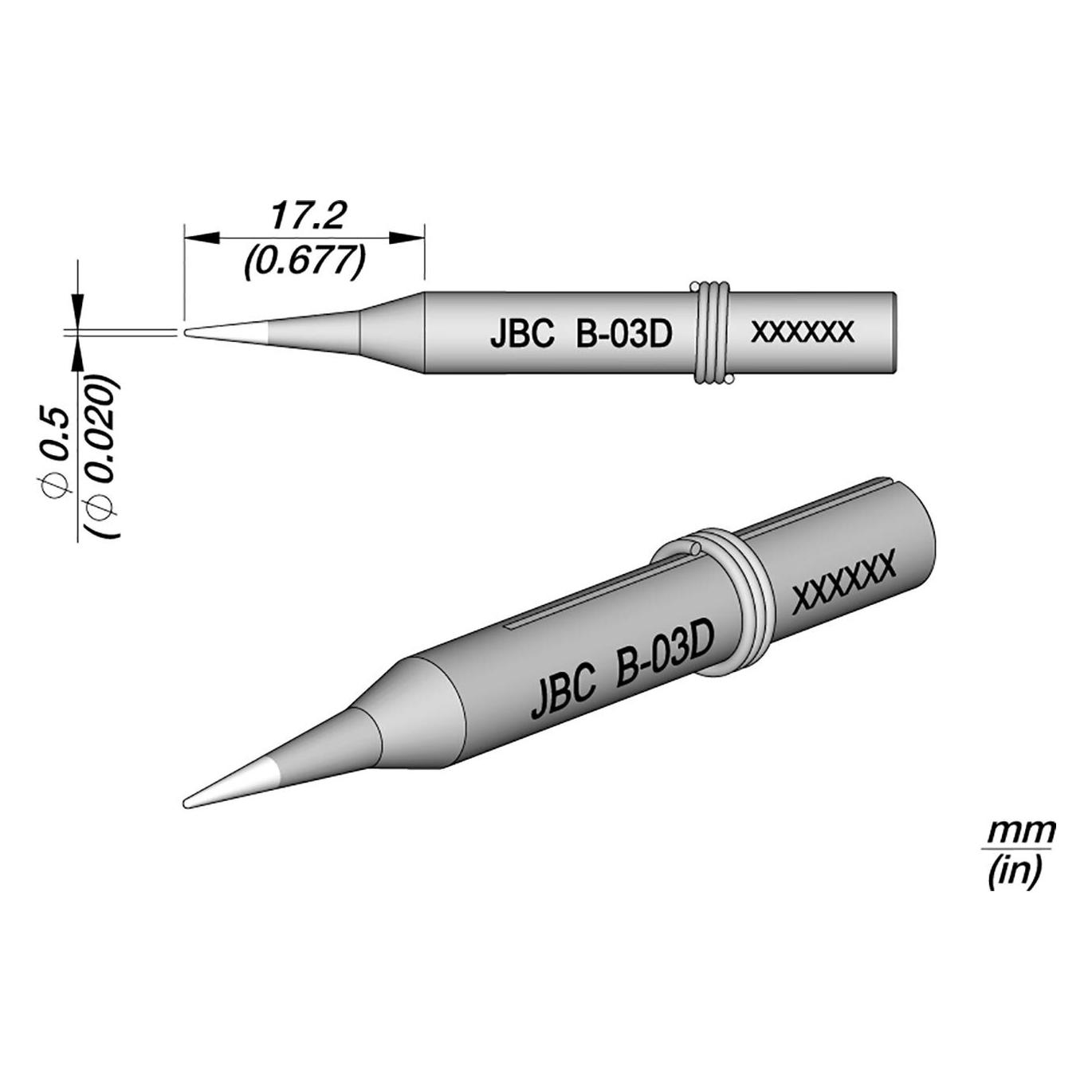 JBC Lötspitze für 14S, CLASSIC-Serie, B03D (Lötspitze) (150300)