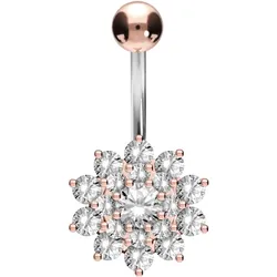 Titan Bananabell mit 925er Silber-Design KRISTALLBLUME