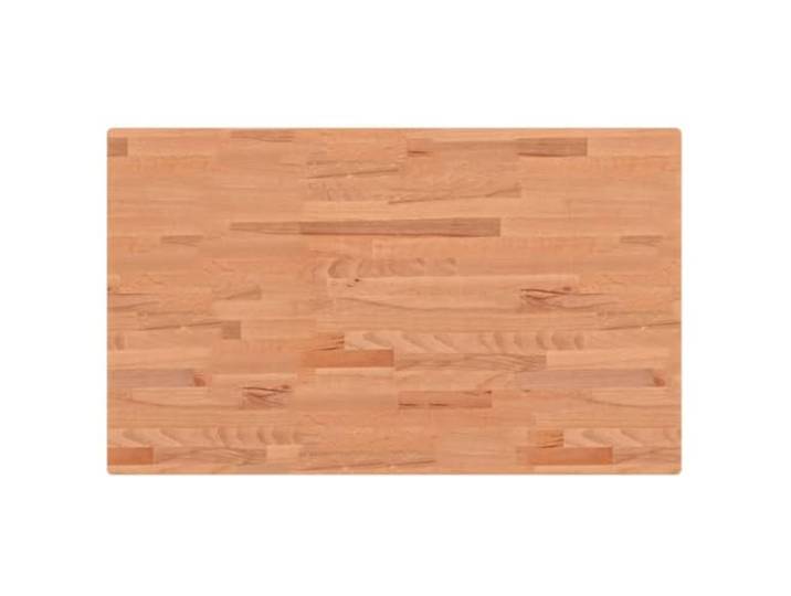 Tischplatte Braun 100 x 60 x 2,5 cm Massivholz Buche Rechteckig Lackierung Massives Buchenholz mit Lackierung, rechteckige Tischplatte 100 x 60 cm, für Beistelltisch und Bartisch, glatte Oberfläche
