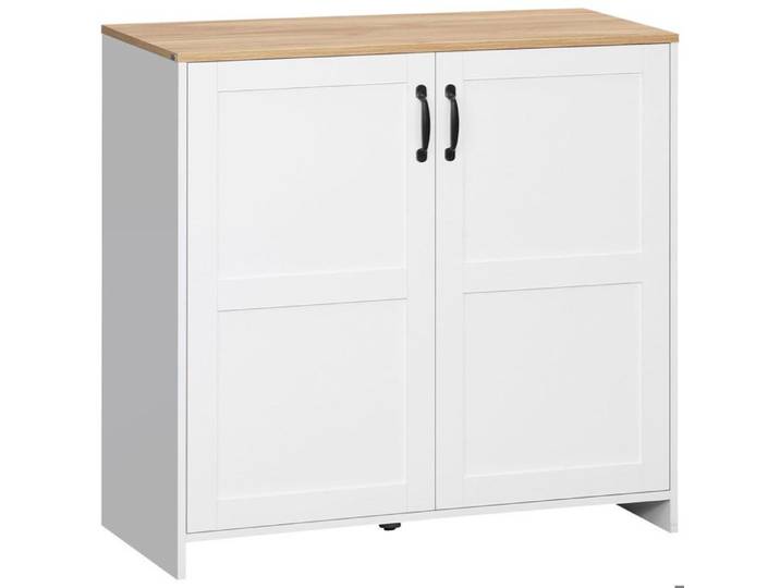 CollaHausse Buffet Cuisine 2 Portes 2 Étagères Réglables 90x40x88 cm