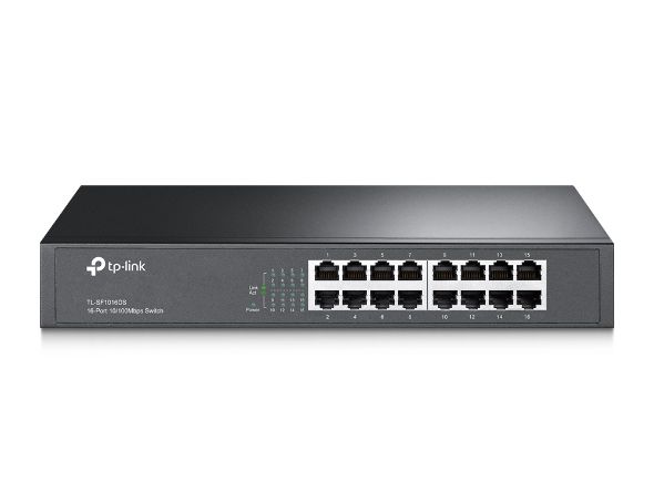 TP-LINK TL-SF1016DS 16x Port Switch Unmanaged 13-Zoll-Stahlgehäuse