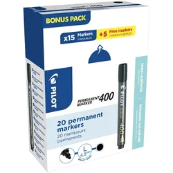 PILOT 400 Permanentmarker 1.0 - 4.0 mm Schwarz