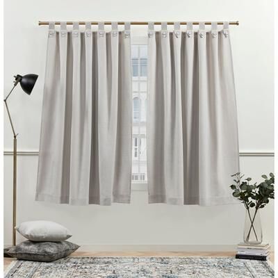 Nicole Miller New York Peterson Tuxedo Tab Top Curtain Panel Pair